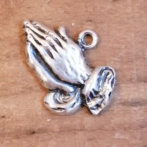 Beau Sterling Silver Praying Hands Charm
